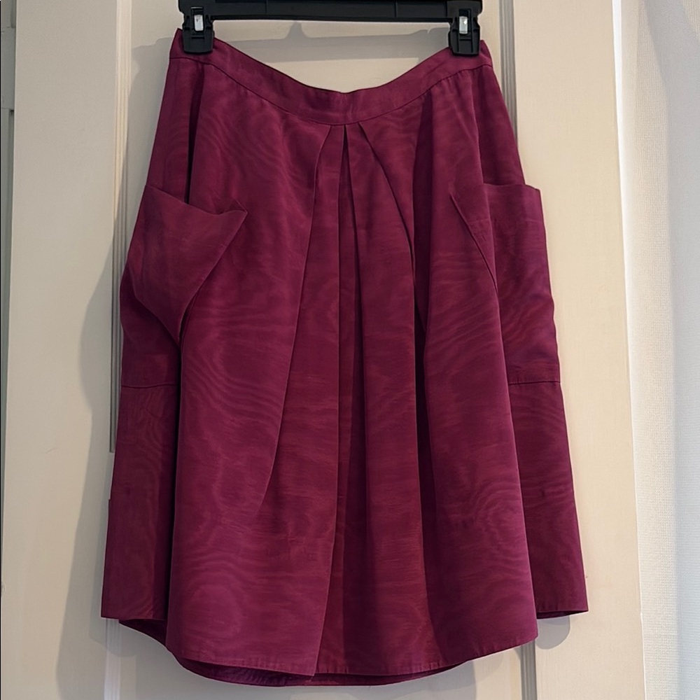 Brian Reyes Elegant Burgundy/Mauve Women's Midi Skirt